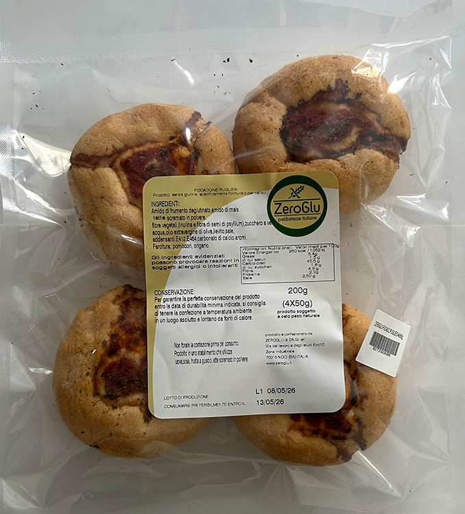 ZEROGLU FOCACCINE PUGLIESI 4 PEZZI X 50 G - Farma Nice