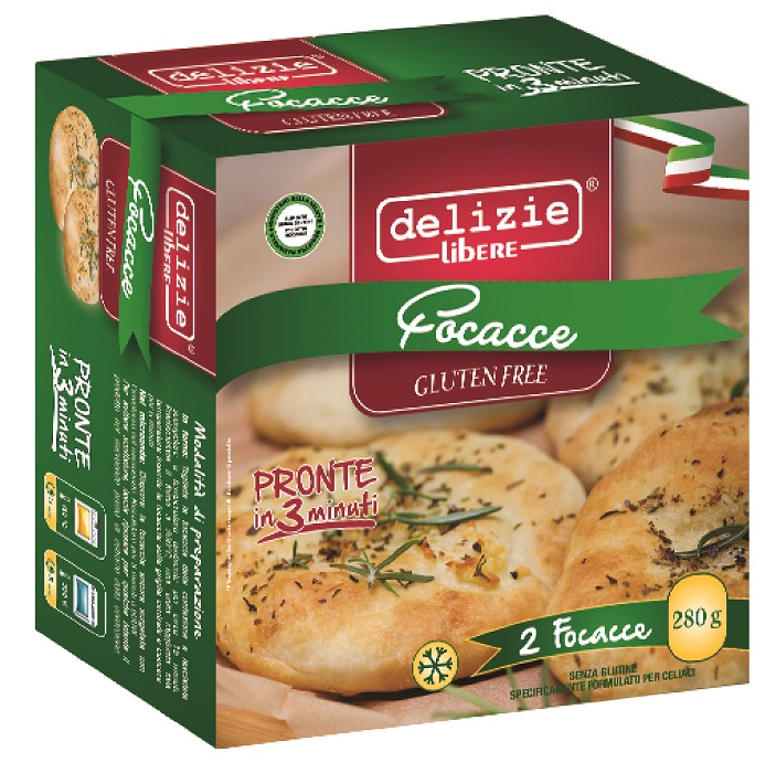 DELIZIE LIBERE FOCACCE SURGELATE SENZA GLUTINE 2 X 140 G - Farma Nice