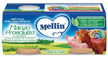 MELLIN OMOGENEIZZATO MANZO PROSCIUTTO CON VERDURE - Farma Nice
