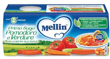 MELLIN PRIMO SUGO POMODORO E VERDURE 2 VASETTI DA 80 G - Farma Nice