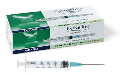 SIRINGA IPODERMICA EXTRAFINE 2,5 CC G23 0,60X30 10 PEZZI - Farma Nice