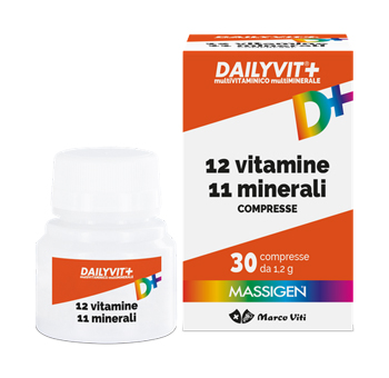 MASSIGEN DAILYVIT 12 VITAMINE 11 MINERALI 30 COMPRESSE RIVESTITE - Farma Nice