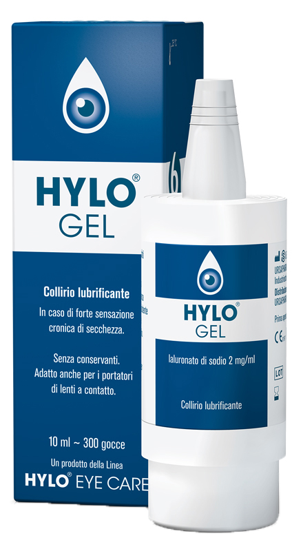HYLO-GEL COLLIRIO LUBRIFICANTE ACIDO IALURONICO 0,2% 10 ML - Farma Nice