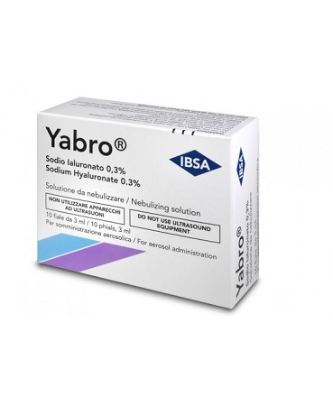 YABRO 10 FIALE 3ML ACIDO IALURONICO 0,3% SOLUZIONE PER NEBULIZZATORE - Farma Nice