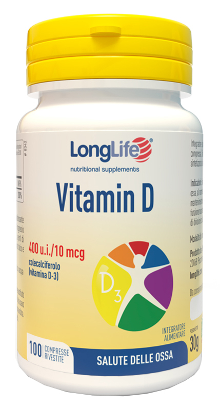 LONGLIFE VITAMIN D 400UI 100 COMPRESSE RIVESTITE - Farma Nice