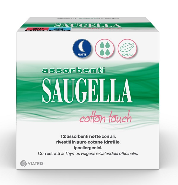 SAUGELLA COTTON TOUCH ASSORBENTI NOTTE 12 PEZZI TAGLIO PREZZO - Farma Nice