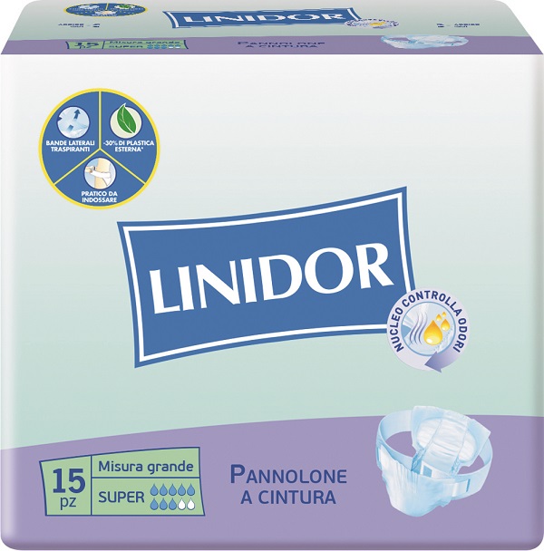 PANNOLONE LINIDOR PERFECT CARE SUPER A CINTURA MG 15 PEZZI - Farma Nice
