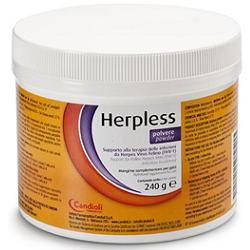 HERPLESS POLVERE BARATTOLO 240 G CON MISURINO - Farma Nice