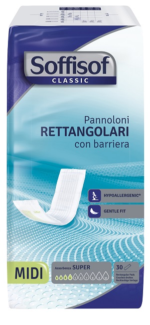SOFFISOF CLASSIC PANNOLONE RETTENGOLARE CON BARRIERA 30 PEZZI - Farma Nice