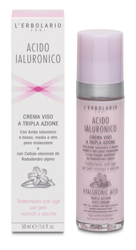 ACIDO IALURONICO CREMA VISO A TRIPLA AZIONE TRATTAMENTO ANTIAGE PELLI NORMALI E SECCHE 50 ML - Farma Nice