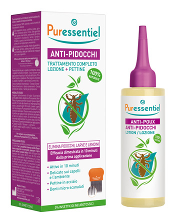 LOZIONE ANTIPIDOCCHI 100 ML + PETTINE PURESSENTIEL - Farma Nice
