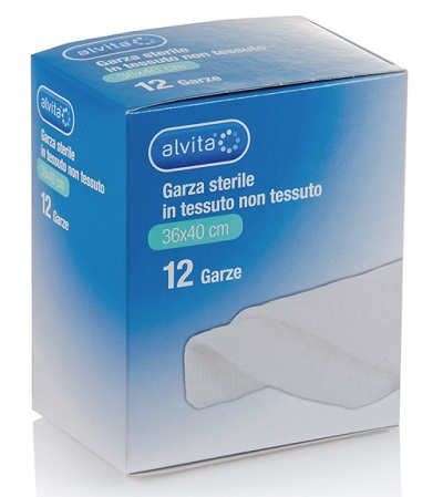 ALVITA GARZA STERILE IN TESSUTO NON TESSUTO 36X40CM 12 PEZZI - Farma Nice