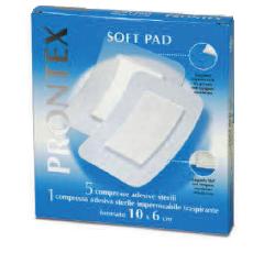 GARZA COMPRESSA PRONTEX SOFT PAD 10X6 CM 6 PEZZI (5 TNT + 1 IMPERMEABILE AQUA PAD) - Farma Nice