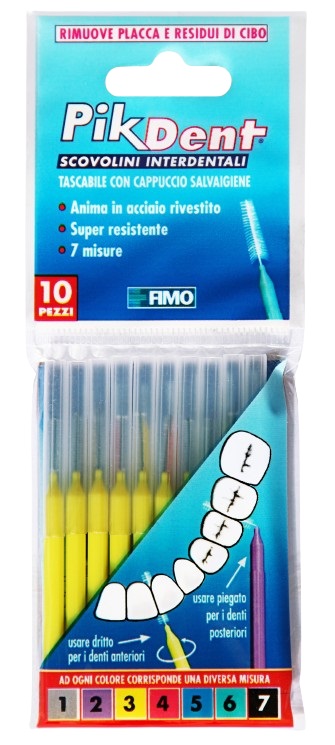 PIKDENT STUZZICOLINO 3 GIALLO 10 PEZZI - Farma Nice