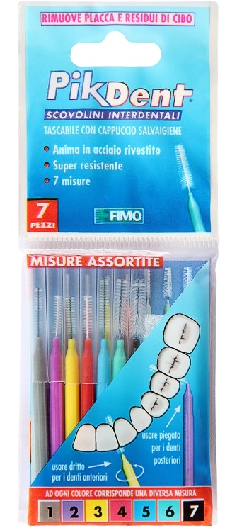 PIKDENT STUZZICOLINO 1 BUSTINA CON 7 MISURE ASSORTITE - Farma Nice