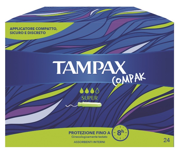 TAMPAX COMPAK SUPER 24 PEZZI - Farma Nice