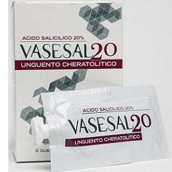 VASESAL 20 6 BUSTINE PLURIDOSE DA 5 ML UNGUENTO CHERATOLITICO - Farma Nice
