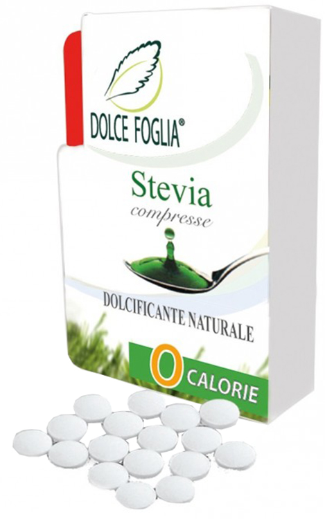 DOLCE FOGLIA STEVIA DOLCIFICANTE NATURALE 100 COMPRESSE - Farma Nice