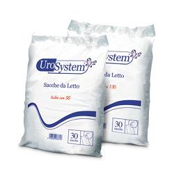 SACCA DI DRENAGGIO DA LETTO PER INCONTINENZA UROSYSTEM TUBO 90 CM SENZA SCARICO 30 PEZZI - Farma Nice