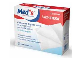 GARZA COMPRESSA MEDS FARMATEXA 12/8 18X40CM 12 PEZZI - Farma Nice