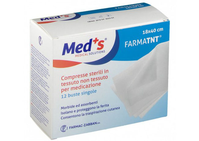 GARZA COMPRESSA MEDS TESSUTO NON TESSUTO 18X40CM 12 PEZZI SSR - Farma Nice