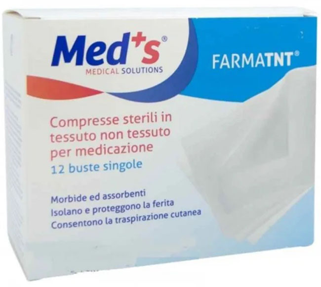 GARZA COMPRESSA MEDS TESSUTO NON TESSUTO PEEL OPEN 10X10CM 12 PEZZI - Farma Nice