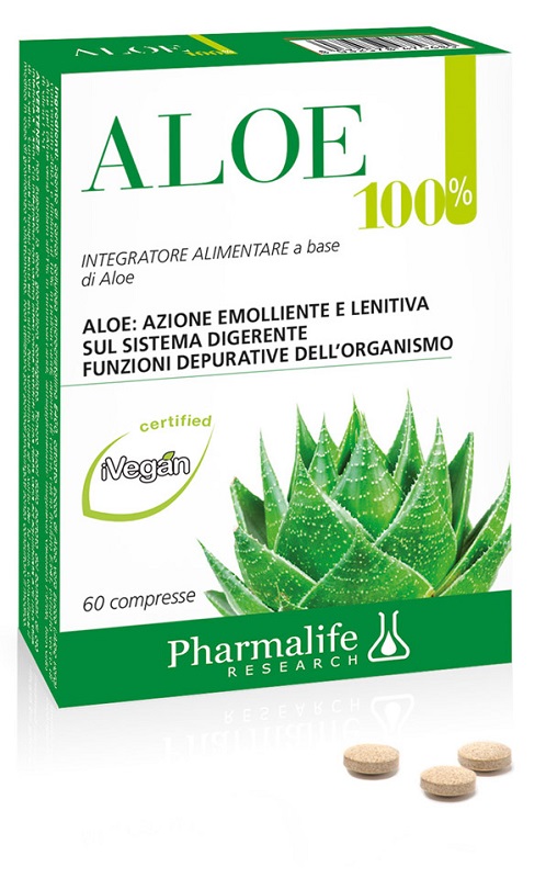 ALOE 100% INTEGRATORE ALIMENTARE 60 COMPRESSE - Farma Nice