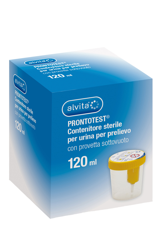 CONTENITORE URINE ALVITA PRONTOTEST PRELIEVO SOTTOVUOTO 120 ML 1 PEZZO - Farma Nice