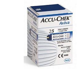 STRISCE MISURAZIONE GLICEMIA ACCU-CHEK AVIVA BRK RETAIL 25 PEZZI - Farma Nice