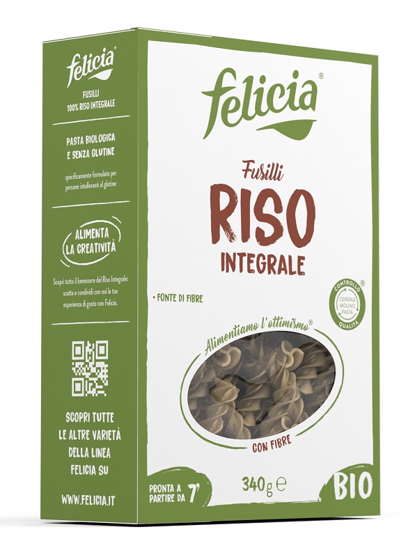 FELICIA BIO RISO INTEGRALE FUSILLI 340 G - Farma Nice