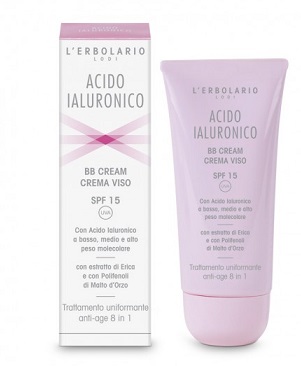 ACIDO IALURONICO BB CREAM CREMA VISO SPF15 TRATTAMENTO UNIFORMANTE ANTIAGE 8 IN 1 50 ML - Farma Nice