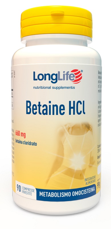 LONGLIFE BETAINE HCL 90 COMPRESSE RIVESTITE - Farma Nice