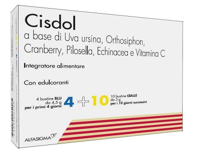 CISDOL 4 BUSTINE BLU DA 4,5 G + 10 BUSTINE GIALLE DA 3 G - Farma Nice