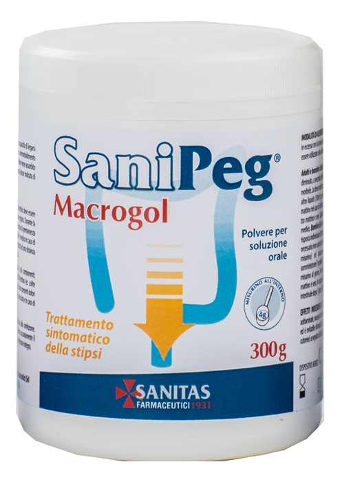 SANIPEG MACROGOL POLVERE PER SOLUZIONE ORALE BARATTOLO 300 G - Farma Nice