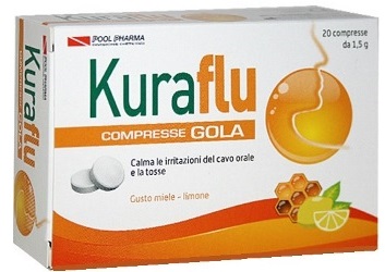 KURAFLU GOLA LIMONE/MIELE 20 COMPRESSE - Farma Nice