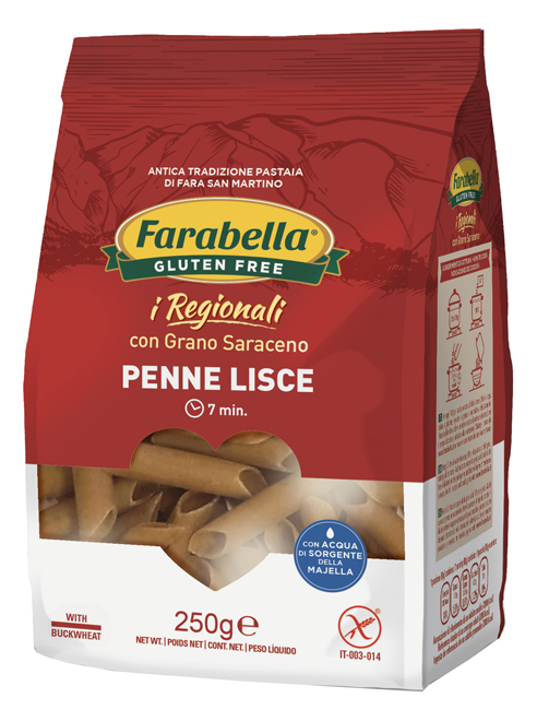 FARABELLA PENNE LISCE GRANO SARACENO 250 G - Farma Nice