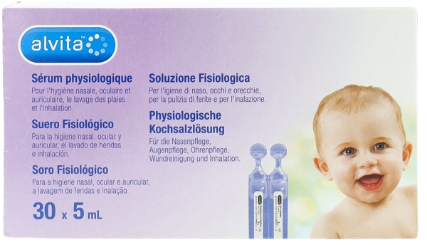 SOLUZIONE SALINA ALVITA 30 FIALE DA 5 ML - Farma Nice