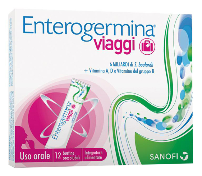 ENTEROGERMINA VIAGGI 12 BUSTINE OROSOLUBILI CONFEZIONE STANDARD - Farma Nice