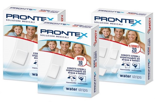 CEROTTO PRONTEX WATER STRIPS ASSORTITO 20 PEZZI - Farma Nice
