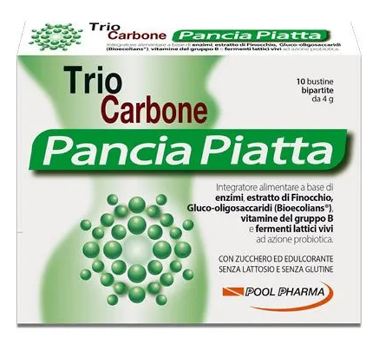 TRIOCARBONE PANCIA PIATTA 10 BUSTINE BIPARTITE 4 G - Farma Nice