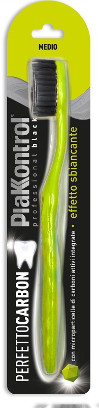PLAKKONTROL PERFETTO CARBON SPAZZOLINO MANUALE BLISTER 1 PEZZO - Farma Nice