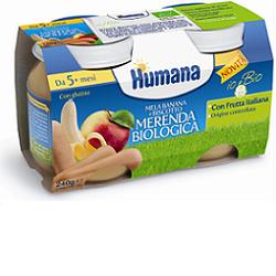 HUMANA MERENDA MELA/BANANA/BISCOTTO BIO 240 G - Farma Nice