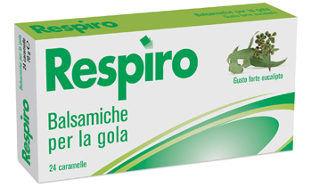 CARAMELLE BALSAMICHE PER LA GOLA RESPIRO GUSTO FORTE EUCALIPTO 24 PEZZI - Farma Nice