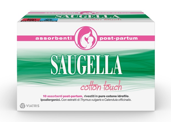 SAUGELLA COTTON TOUCH ASSORBENTI POSTPARTUM 10 PEZZI - Farma Nice