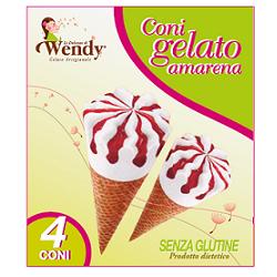LE DOLCEZZE DI WENDY CONO GELATO AMARENA 4 X 75 G - Farma Nice