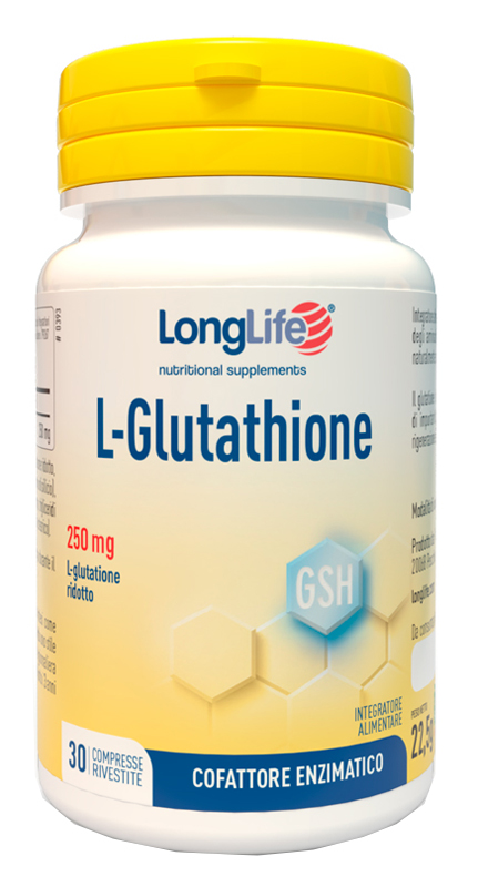 LONGLIFE L-GLUTATHIONE 250 MG 30 COMPRESSE - Farma Nice