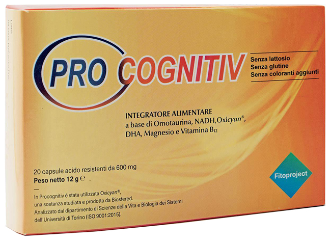 PROCOGNITIV 20 CAPSULE ACIDO RESISTENTI VEGETALI DA 600 MG - Farma Nice