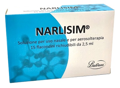 NARLISIM SOLUZIONE PER USO NASALE E AEROSOLTERAPIA 15 FLACONCINI RICHIUDIBILI DA 2,5 ML L'UNO - Farma Nice