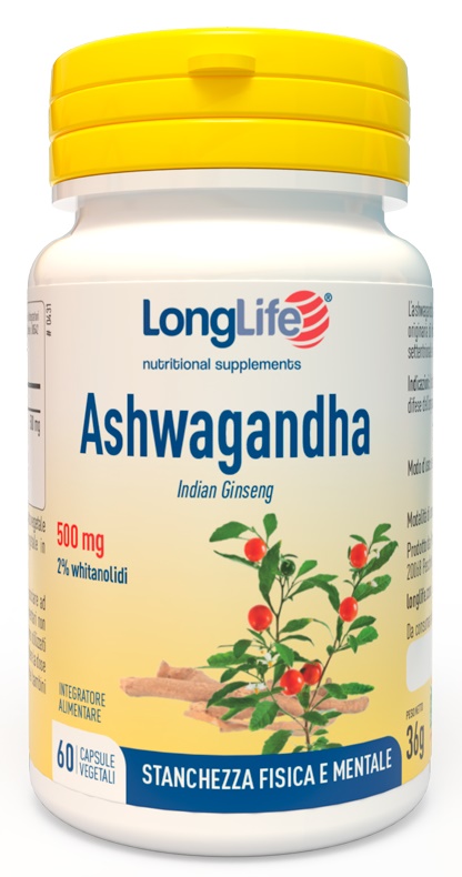 LONGLIFE ASHWAGANDHA 60 CAPSULE 500 MG - Farma Nice