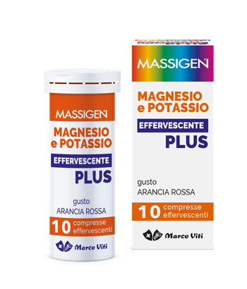 MASSIGEN MAGNESIO E POTASSIO EFFERVESCENTE PLUS 10 COMPRESSE - Farma Nice